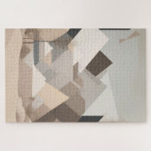 Puzzle Elégant paysage Abstrait de beige noir (Horizontal)