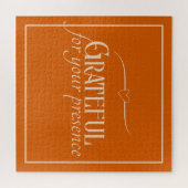 Puzzle Elégant Personnalisé Grateful Thanksgiving Automne (Horizontal)