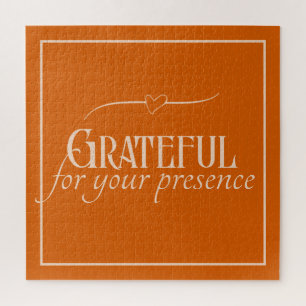 Puzzle Elégant Personnalisé Grateful Thanksgiving Automne