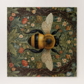 Puzzle Elégant rétro bumblebee boho botanique floral art (Horizontal)