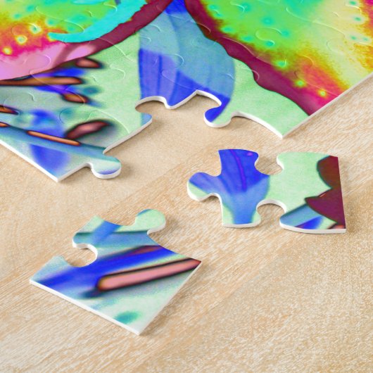 Puzzle Élégant rétro coloré tropical Lily (Côté)