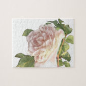 Puzzle Elégant rose à fleurs blanc peachy orange foncé (Horizontal)