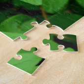 Puzzle Élégant rose floral vert botanique (Côté)