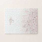 Puzzle Elégant Rose Gold Dots Mandala (Horizontal)