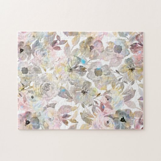 Puzzle Elégant rose gris blanc (Horizontal)