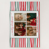 Puzzle Elegant Stripes family Photo merry Christmas game (Vertical)