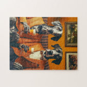 Puzzle Elégant Super Chiens Danois Costumes Orange (Horizontal)