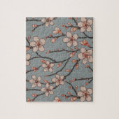 Puzzle Elegant Sweet Pink Flower Blossom Cherry Pattern (Vertical)