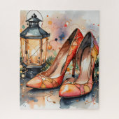Puzzle Élégant talons hauts et scène de Noël lanterne (Vertical)