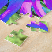 Puzzle Élégant tournesol violet rose bleu floral (Côté)