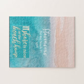 Puzzle Élégante calligraphie blanche Nom de famille Maiso (Horizontal)