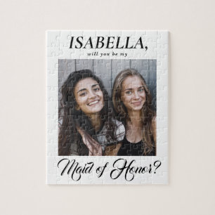 Puzzle Élégante calligraphie Maid of Honor Proposition Ph