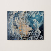 Puzzle Élégante Chapelle d'hiver Noël (Horizontal)