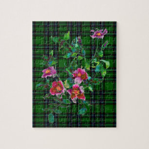 Puzzle Elégante couleur magenta rose flancs d'aquarelle p