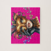 Puzzle Elégante Dame Mascarade, Masque Or (Vertical)