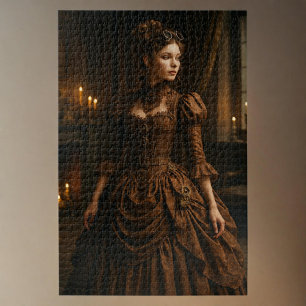 Puzzle Elégante dame victorienne Steampunk en Brown