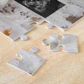 Puzzle Élégante faire-part de grossesse d'arbres de Noël (Côté)