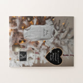 Puzzle Élégante faire-part de grossesse d'arbres de Noël (Horizontal)