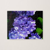 Puzzle Elégante fleur bleu violet hydrangées florales (Horizontal)