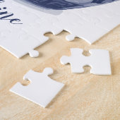 Puzzle Élégante impression de bocal à gingembre bleu et b (Côté)