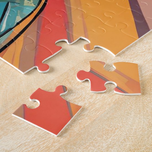 Puzzle Élégante Lady Art Déco Inspiré AI Image D'Oeuvre D (Côté)