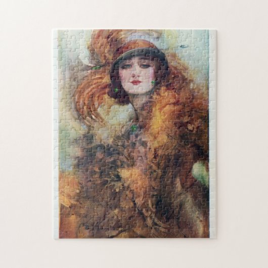 Puzzle Elégante Lady Art Déco Vintage (Vertical)