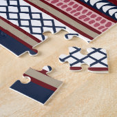 Puzzle Elégante Marine Paisley : Conception des frontière (Côté)