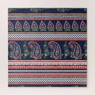 Puzzle Elégante Marine Paisley : Conception des frontière