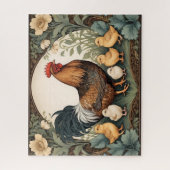 Puzzle Élégante Mère Hen Avec Poussins (Vertical)