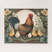 Puzzle Élégante Mère Hen Avec Poussins (Horizontal)