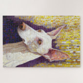 Puzzle Elégante Mosaïque de Chien Blanc Gold Klimt Style (Horizontal)