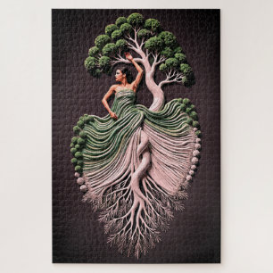 Puzzle Élégante œuvre d'art murale représentant une femme
