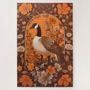 Puzzle Élégante oie canadienne inspirée de William Morris