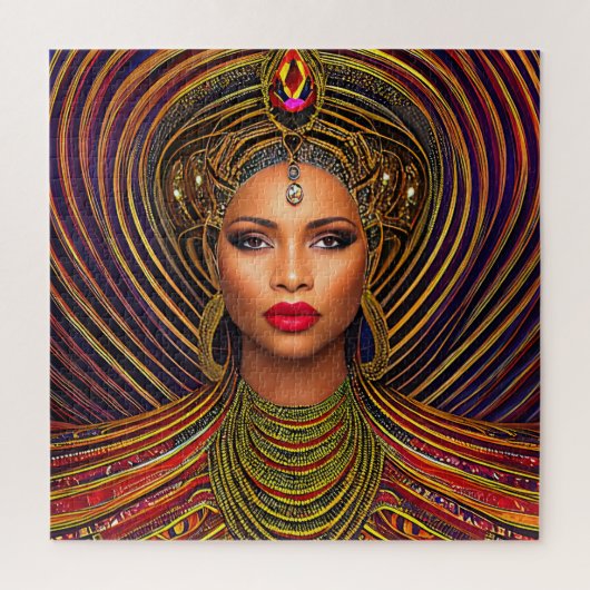 Puzzle Elégante Reine Noire : Art Mois de l'Histoire Noir (Vertical)