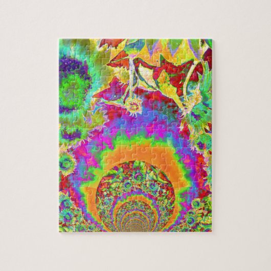 Puzzle Élégants tournesols rétro boho bohèmes (Vertical)