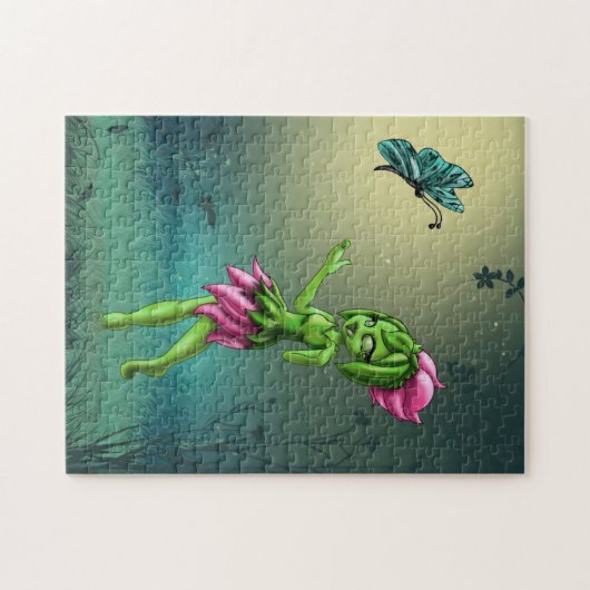 Puzzle Élément terrestre et papillon (Horizontal)