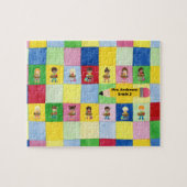 Puzzle Elementary School Classroom Children Teacher  (Horizontal)