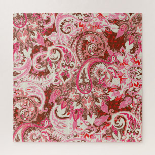 Puzzle Éléments cachemire asiatiques, boho vintage.