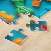 Puzzle Éléments colorés de célébration d'anniversaire (Côté)