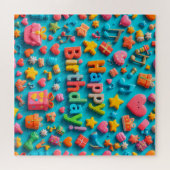 Puzzle Éléments colorés de célébration d'anniversaire (Horizontal)