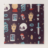 Puzzle Éléments magiques : crâne, tarot sans soudure (Vertical)