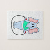 Puzzle Eléphant à la condition physique avec corde de sau (Horizontal)