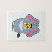Puzzle Eléphant à la pizza (Horizontal)