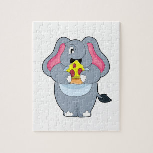 Puzzle Eléphant à la pizza