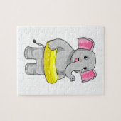 Puzzle Eléphant à nager avec Lifebuoy (Horizontal)
