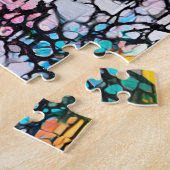 Puzzle Eléphant Abstrait coloré | Difficulté des embouts  (Côté)