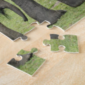 Puzzle Eléphant africain avec bébé (Côté)