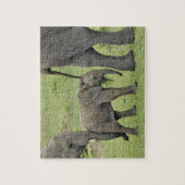 Puzzle Eléphant africain avec bébé (Vertical)