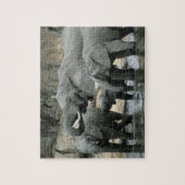 Puzzle Eléphant africain, (Loxodonta africana), boire (Vertical)