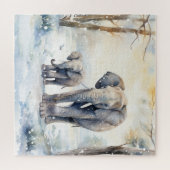 Puzzle Elephant and Baby (Horizontal)